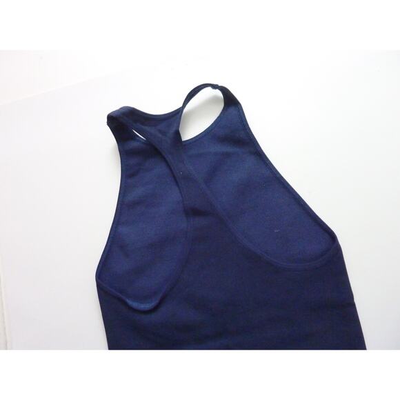 NWOT Free People Movement High Neckline Racerback Tank Navy Blue - Picture 6 of 6